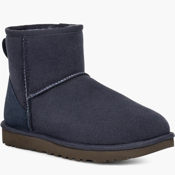 UGG Classic Mini II Shearling Lined Boots – Eve Blue – Women’s Size 9M – EUC - Picture 1 of 7
